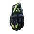 GUANTE FIVE DE PIEL STUNT EVO AIRFLOW NEGRO/AMA FLUOR